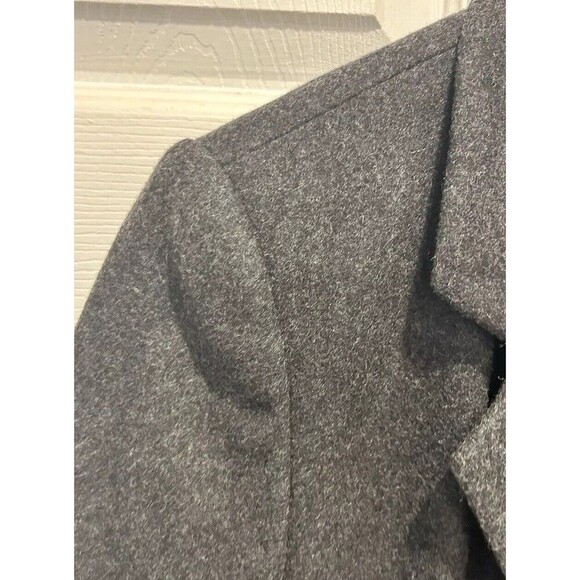 Vintage Eddie Bauer Charcoal Gray Wool Flannel Blazer Jacket  Womens Size Medium - Picture 5 of 8